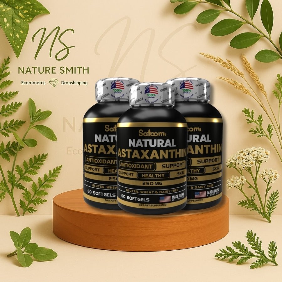 Astaxanthin x 3 Unidades – Antioxidante Marino Pack Ahorro - Cesta Maestra - NATURESMITH