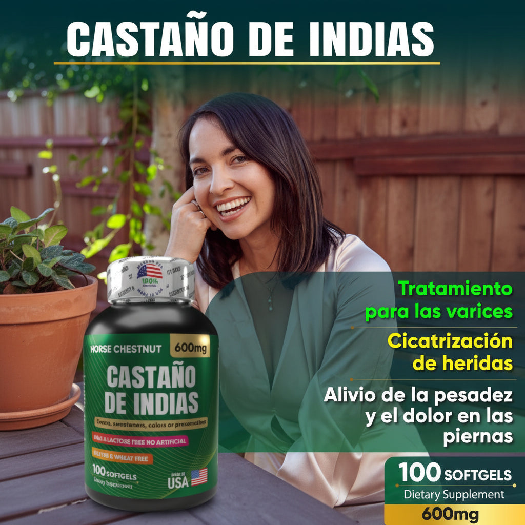 Castaño de Indias 600 mg – Circulación y Venas Sanas