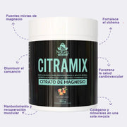 Citramix 350g - Citrato de Magnesio Puro con Vitaminas y Minerales | Suplemento Natural para Energía y Sueño - Cesta Maestra - UNMERCO