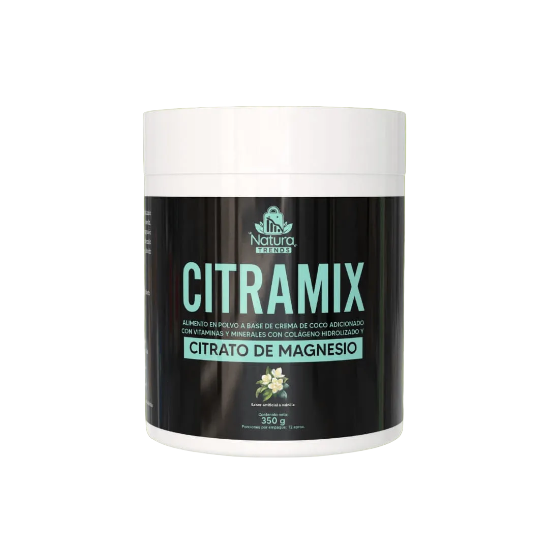 Tarro de Citramix Natura Trends 350g suplemento de citrato de magnesio en polvo