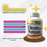 Citrato de Potasio 100 Unidades – Equilibrio Electrolítico - Cesta Maestra - NATURESMITH