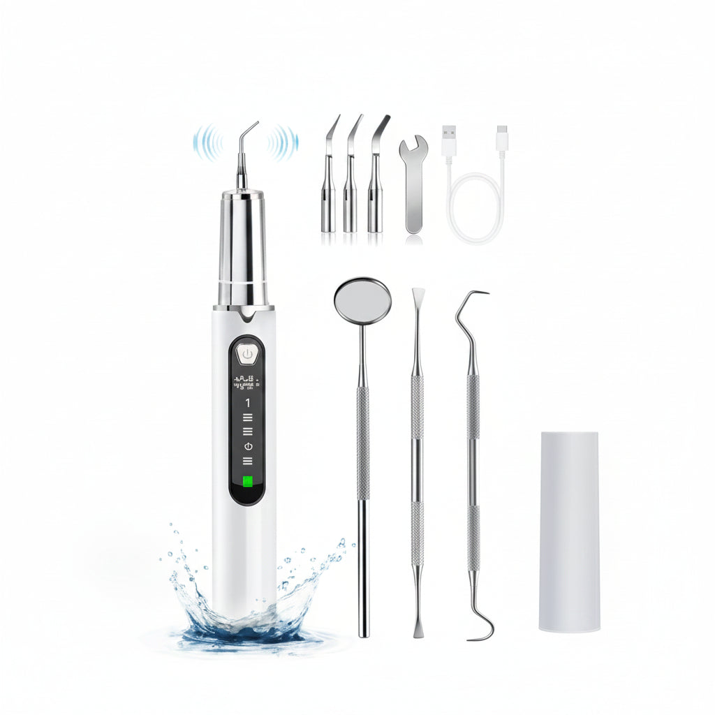 Limpiador Dental Ultrasónico Eléctrico – Elimina Sarro y Placa Bacteriana en Casa - Cesta Maestra - TECNONNEK NICOL