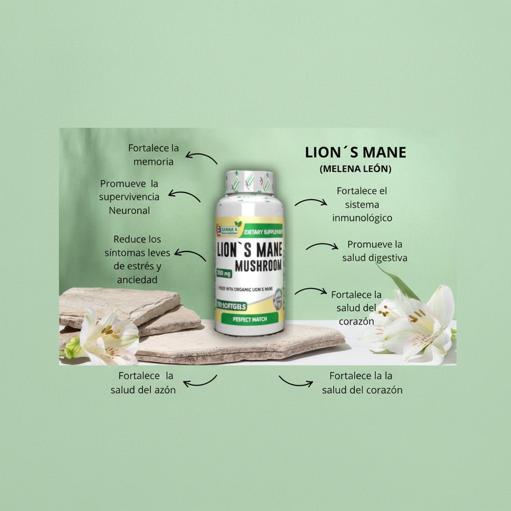 Lion's Mane (Melena de León) 2.100 mg – Softgels Nootrópico - Cesta Maestra - NATURESMITH