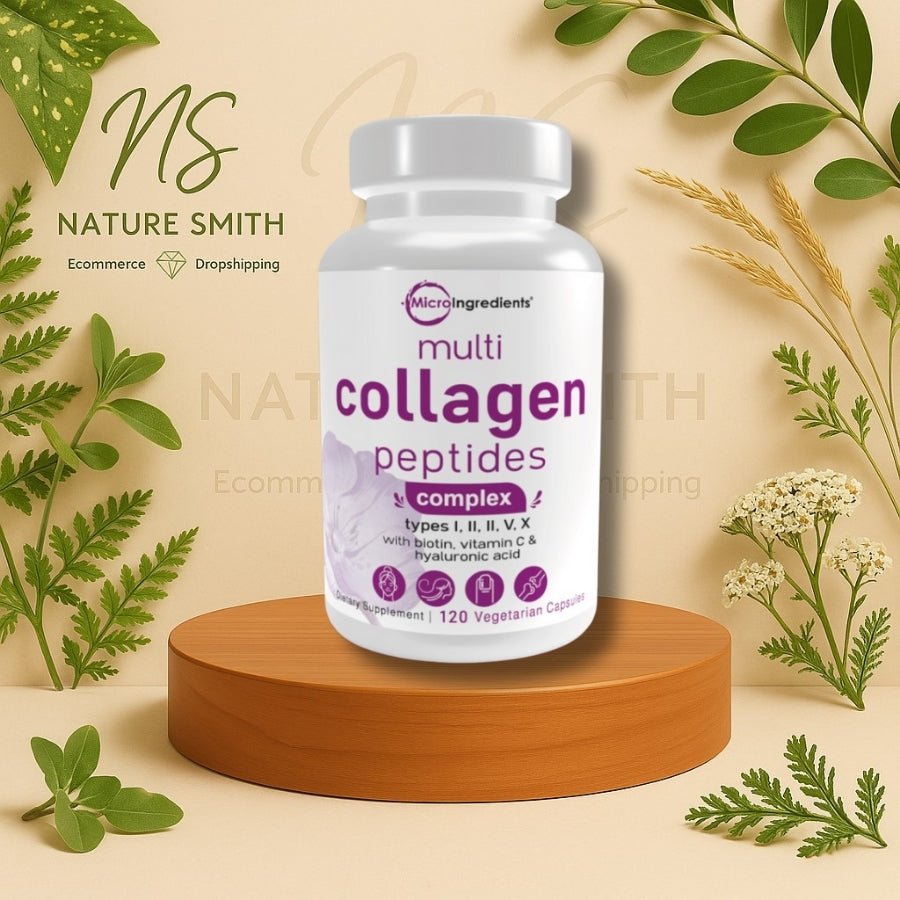 Multi Colágeno Peptides Complex – 5 Tipos de Colágeno + Biotina y Vitamina C - Cesta Maestra - NATURESMITH