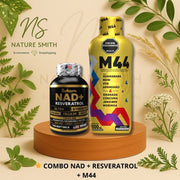 NAD+ + Resveratrol + M44 – Longevidad y Función Cognitiva Avanzada - Cesta Maestra - NATURESMITH
