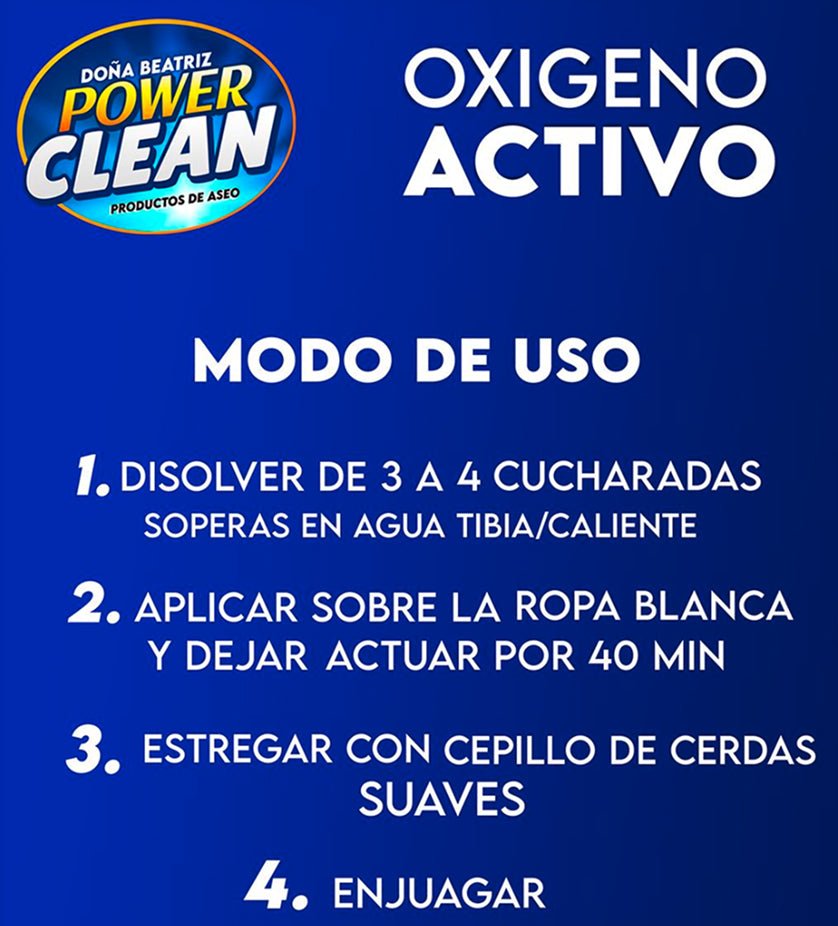 Oxígeno Activo Blanqueador Power Clean - Cesta Maestra - Power Clean