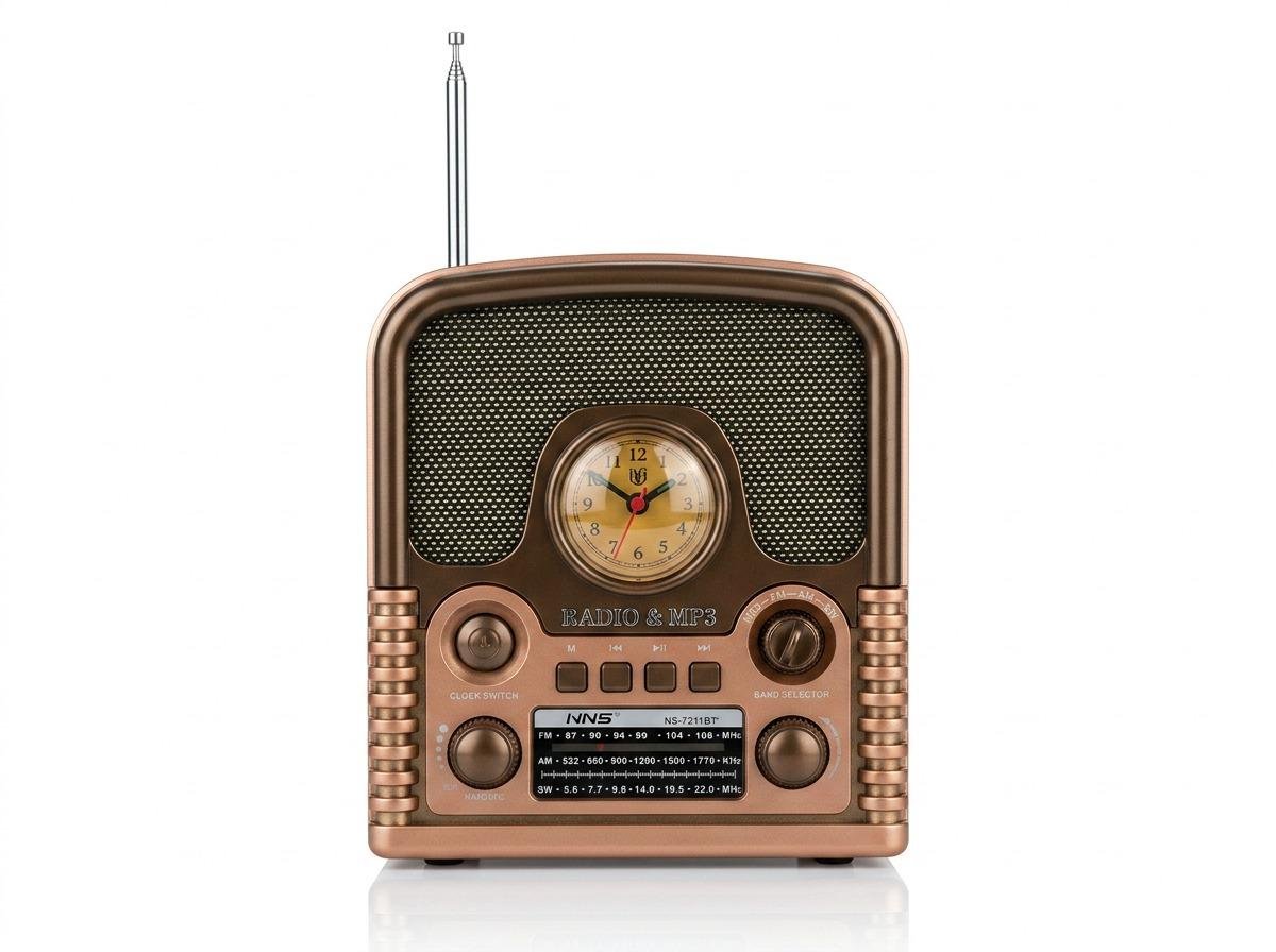 Radio Bluetooth AM FM NS-7211BT – Sonido Portátil - Cesta Maestra - RAM TECHNOLOGY