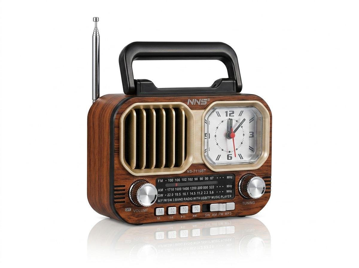 Radio Bluetooth AM FM NS7116BT – Emisoras y Música - Cesta Maestra - RAM TECHNOLOGY