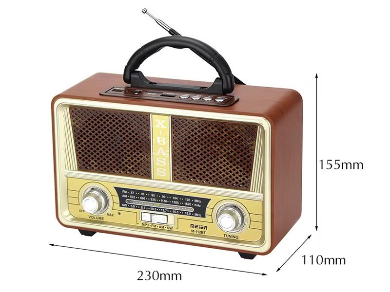 Radio Meier M-112BT Bluetooth – AM/FM Portátil - Cesta Maestra - RAM TECHNOLOGY