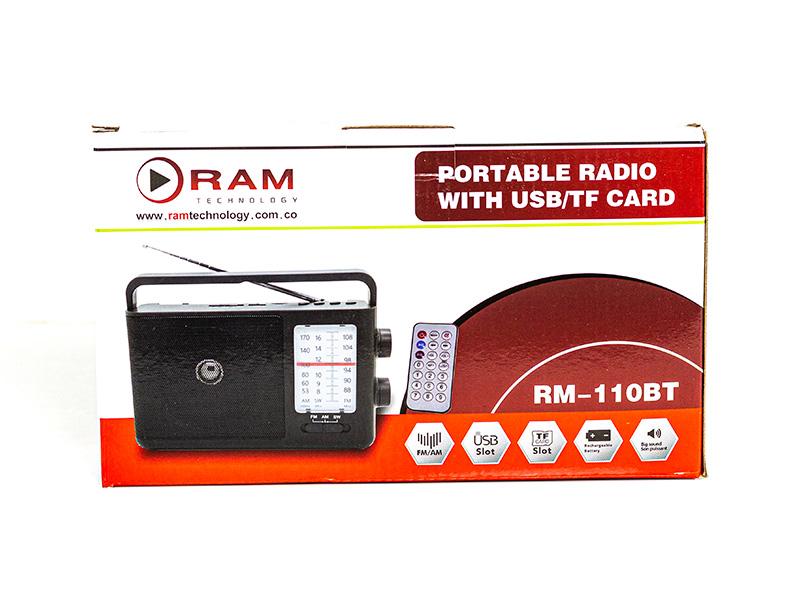 Radio RAM RM-110BT Bluetooth – AM/FM y Música - Cesta Maestra - RAM TECHNOLOGY